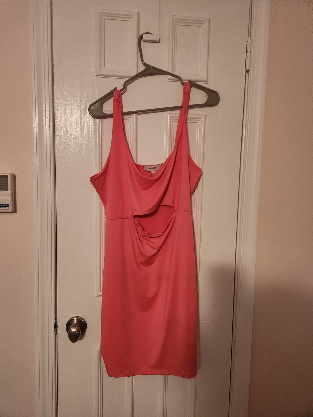 Women's Hot Pink Cut Out Tank Dress